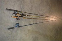 4PC ASSORTED ROD AND REELS