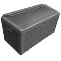 50 Gal. Brown Resin Wood Look Outdoor Storage Deck