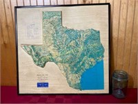 Texas in 3D 1st Ed. 1969 Map