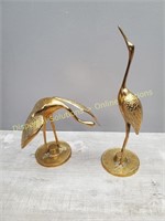 Brass Herons / Cranes - pair