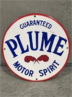 Guaranteed PLUME MOTOR SPIRIT Enamel Disc Sign -
