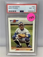 PSA graded 1992 Bowman Mike Piazza collector