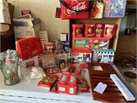 COCA COLA WOODEN CALENDAR AND OTHER COLLECTIBLES