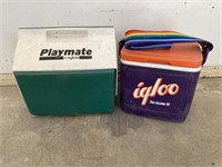 Small igloo coolers.