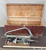 Wood Box of Various Tools
