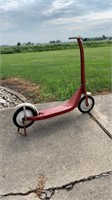 Vintage red metal Radio scooter