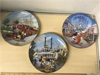 3 Disney collector plates
