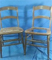 Two wooden chairs -Need TLC