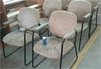 Six Reception area chairs -needs cleaning