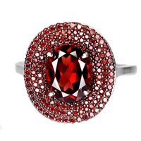 Natural  Reddish Mozambique Garnet Ring