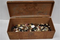 Vintage Box Full of Old Buttons