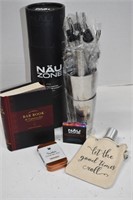 Nau Zone New Bar Shaker Set, Bar Book, Extras