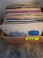 BOX ASSORTED ARTISTS RECORD ALBUMS