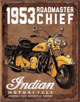 1953 Indian Motorcycle Tin Sign