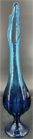 Viking Cobalt 6 Petal Swung Vase 20”