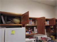 Contents of all upper kitchen cabinets