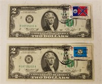 Sequential 1976 $2 Bills