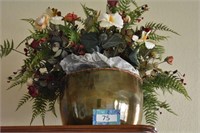 Copper Pot with Artificial Flowers