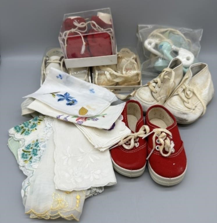 Vintage Handkerchiefs and Baby Items