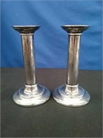 Pair Sterling Silver Candle Sticks-11 ozT