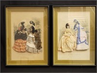 Pair of La Mode Illustree vintage wall plaques