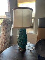Delacora Hawkesbury 34" Tall Turqoise Table Lamp