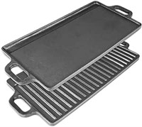 ProSource 2-in-1 Reversible  Cast Iron Griddle wit