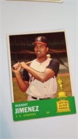 1963 Topps baseball card # 195 Manny Jimenez