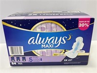 54 Always Maxi overnight pads
