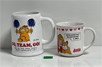 Vtg Garfield & Annie Mugs