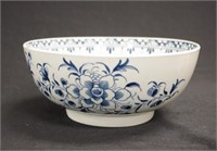 18th century Dr Wall Worcester blue & white bowl