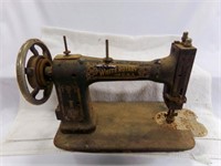 OLD Metal White Rotary Sewing Machine for Parts