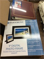 9” Digital photo frame and two photo albums