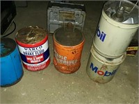 Garage fluid metal cans, 5 gal
