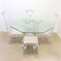 Muniz Lucite / Acrylic Table and (4) Chairs