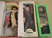 3pc Vntg Porcelain Dolls in Box