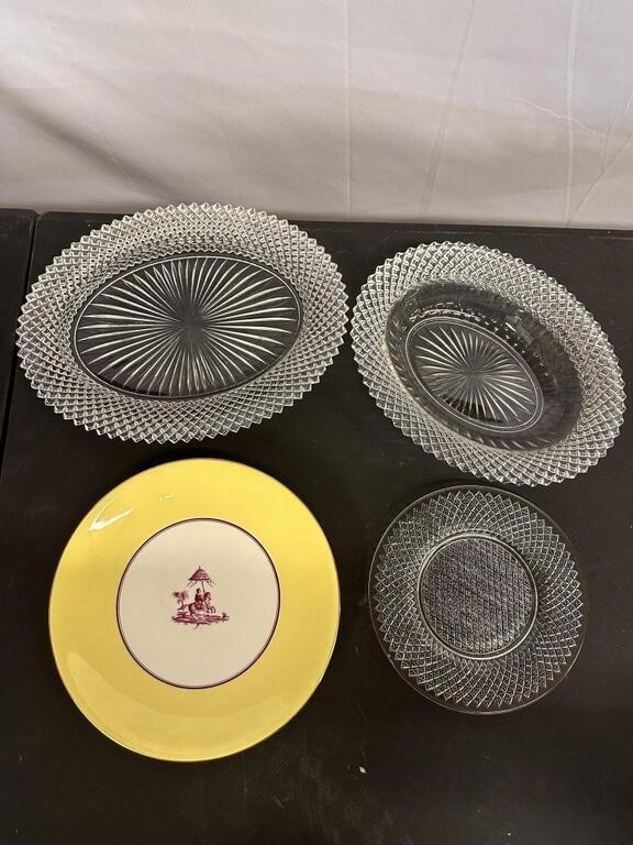 Crystal and Porcelain Serving Plates