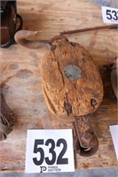 Old Wooden Pulley