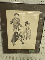 Artist sign frame print Groucho marks