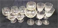 Set of 11 Stemmed Glasses