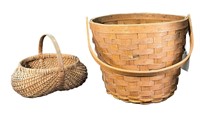 2 Antique Woven Baskets