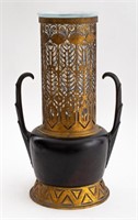 Erhard & Sohne Jugendstil Vase with Opaline Insert