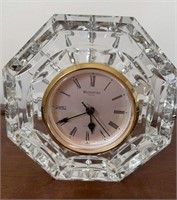 Waterford Crystal Clock, Works 5”x5”