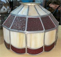 Vtg Tiffany Style Leaded Stained Glass Shade