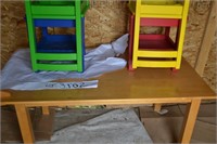 childrens drawing table & 4 chairs
