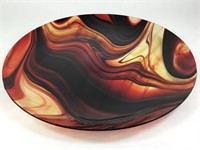 17.5"Dia Cast Glass Platter