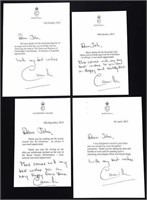 CAMILLA QUEEN CONSORT AUTOGRAPHED LETTERS
