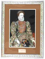 QUEEN ELIZABETH I FRAMED SIGNATURE & PRINT