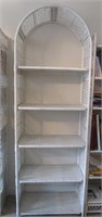 White Wicker Bookcase 79.5"H x 27"W x 14"D