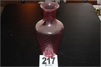 Cranberry Glass Fount 13.5"